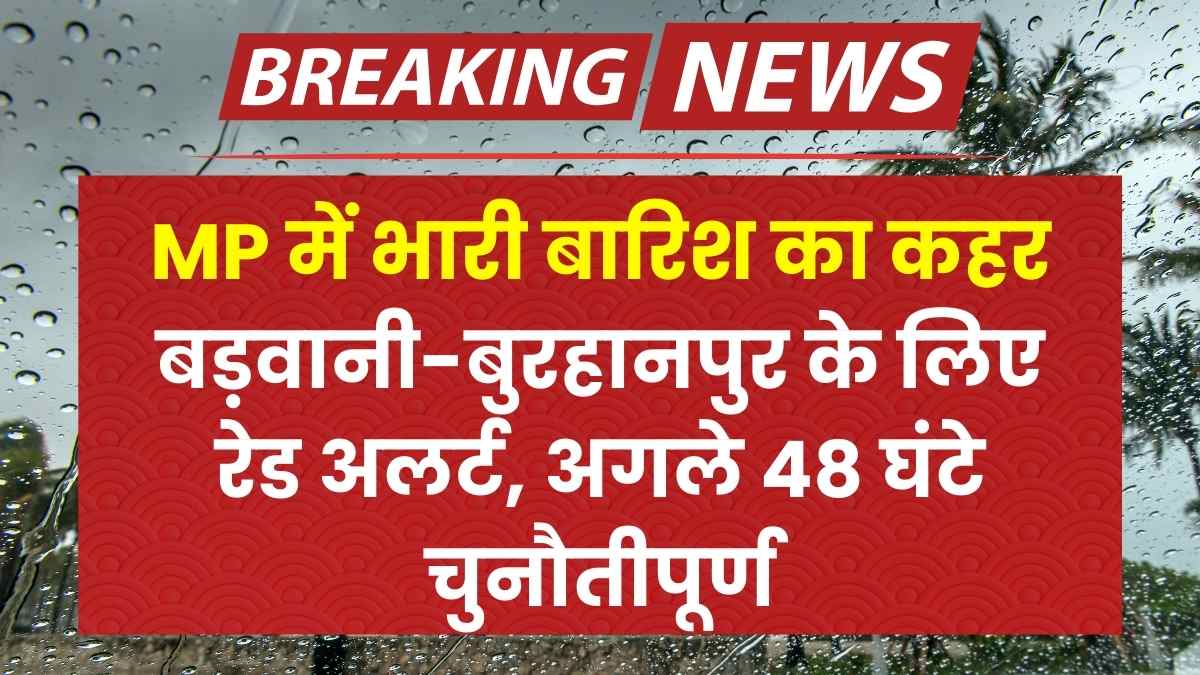 Heavy rain wreaks havoc in MP Red alert for Barwani-Burhanpur, next 48 hours challenging