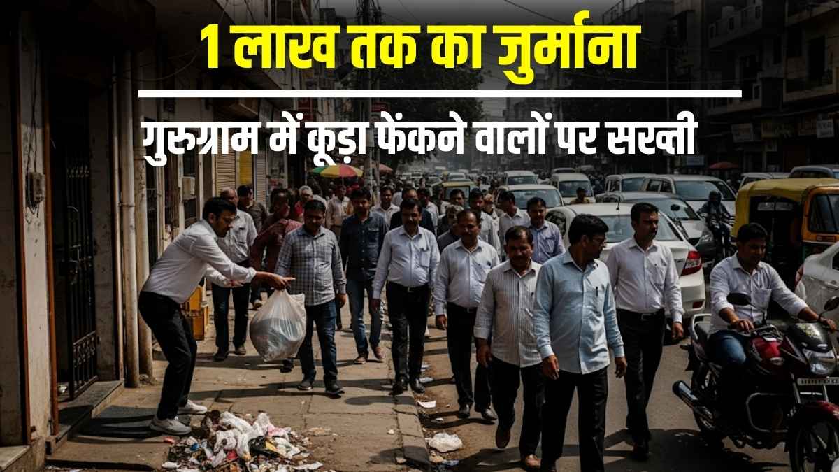 गुरुग्राम में कूड़ा फेंकने वालों पर सख्ती, 1 लाख तक का जुर्माना!