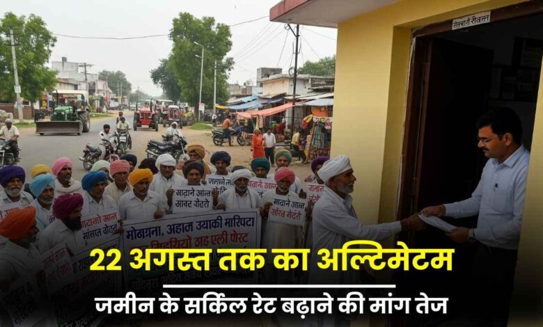 फरीदाबाद में जमीन के सर्किल रेट बढ़ाने की मांग तेज, किसानों ने दी आंदोलन की चेतावनी