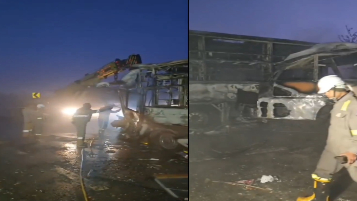 यमुना एक्सप्रेस-वे पर भीषण हादसा: सात बसों और कई कारों में टक्कर के बाद लगी भीषण आग, 30 से अधिक यात्री घायल यमुना एक्सप्रेस-वे पर भीषण हादसा: सात बसों और कई कारों में टक्कर के बाद लगी भीषण आग, 30 से अधिक यात्री घायल