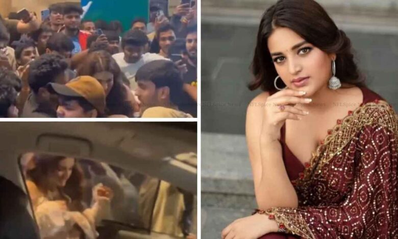 Song Launch के दौरान फैंस की भीड़ में फंसीं Nidhhi Agerwal