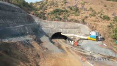 1.5 किमी बुलेट ट्रेन टनल का बहरी गेट जहाँ से एंट्री होती है