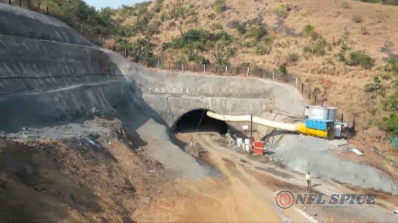 1.5 किमी बुलेट ट्रेन टनल का बहरी गेट जहाँ से एंट्री होती है